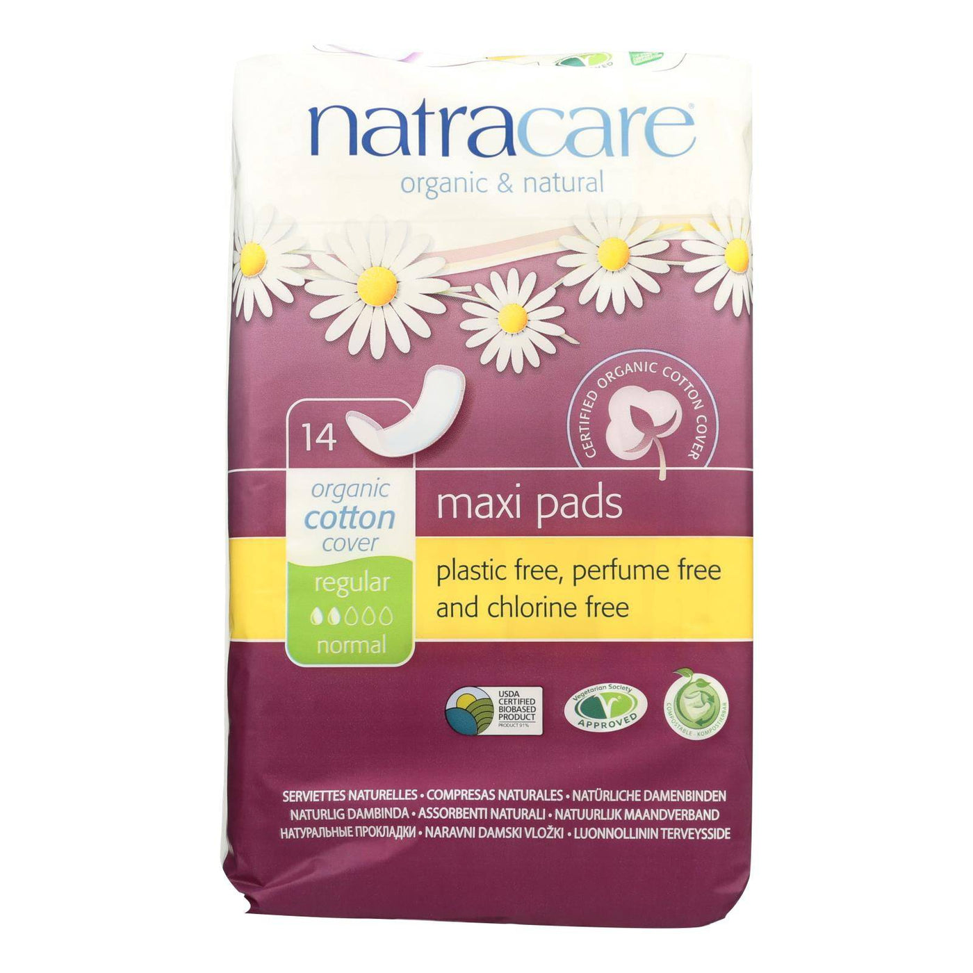 Buy Natracare Natural Maxi Pads Regular - 14 Pack  at OnlyNaturals.us