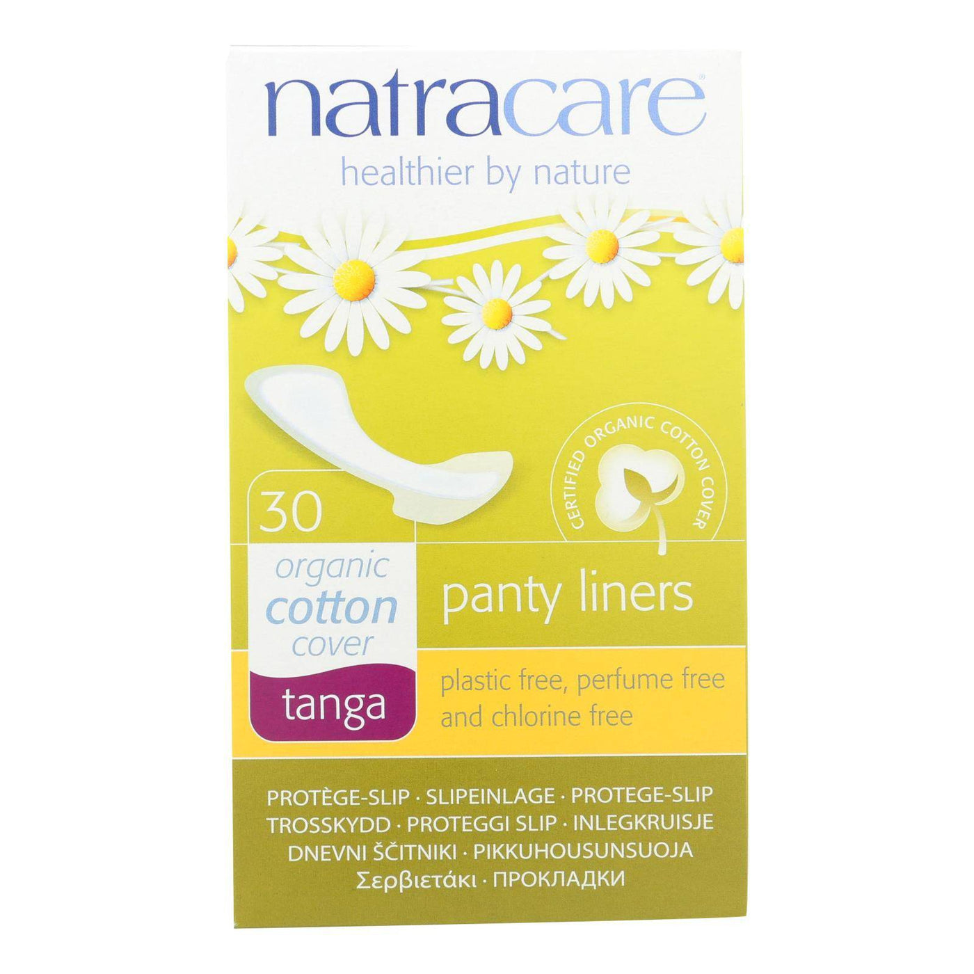 Natracare Natural Tanga Style Panty Liners - 30 Pack | OnlyNaturals.us