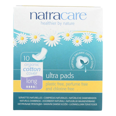 Buy Natracare Natural Uitra Pads W-wings - Long W-organic Cotton Cover - 10 Pack  at OnlyNaturals.us