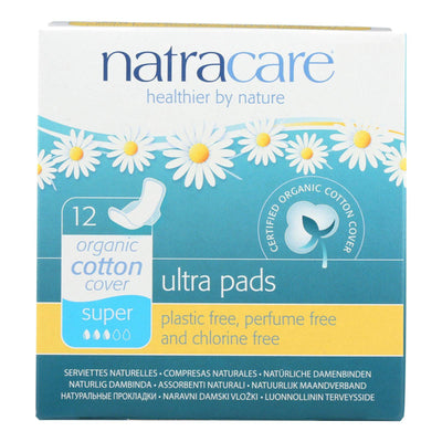 Buy Natracare Natural Ultra Pads W-wings Super W-organic Cotton Cover  - 12 Pack  at OnlyNaturals.us