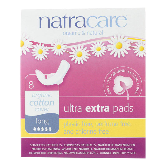 Buy Natracare  Ultra Extra Pads W-wings - Long - 8 Count  at OnlyNaturals.us