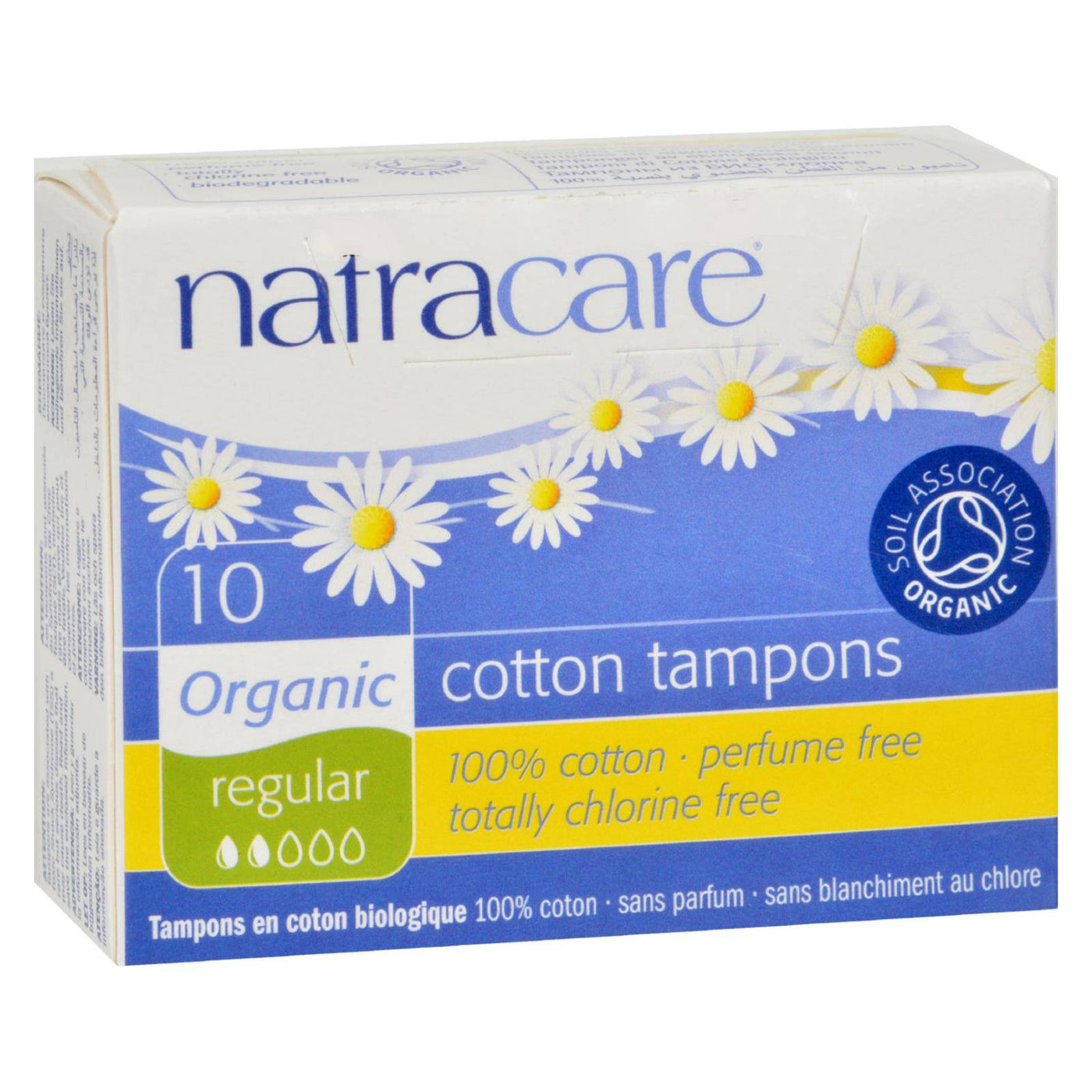 Natracare 100% Organic Cotton Tampons - Regular - 10 Pack | OnlyNaturals.us