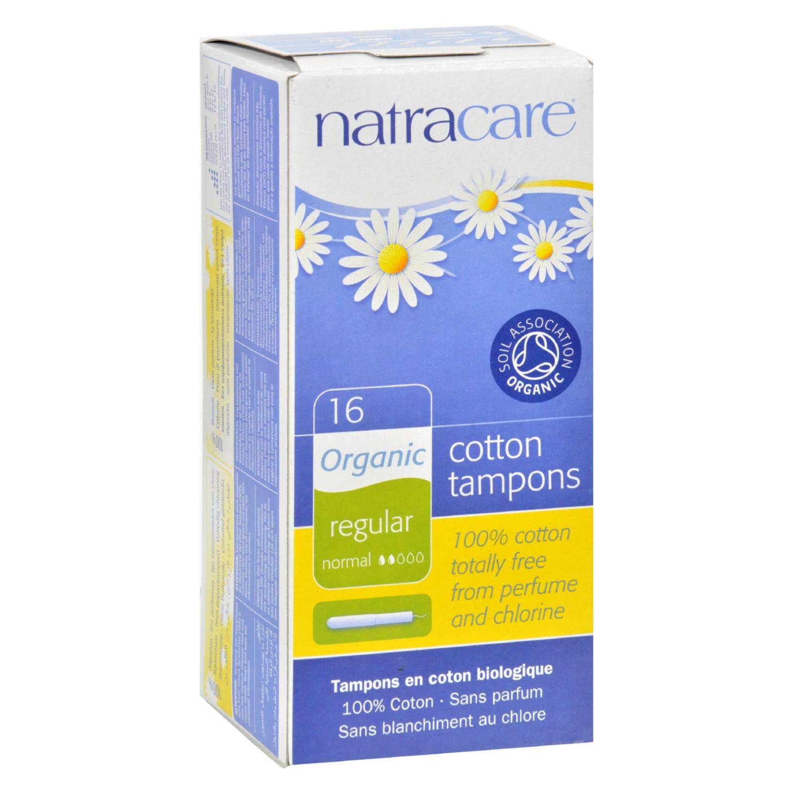 Natracare 100% Organic Cotton Tampons Regular W- Applicator - 16 Tampons | OnlyNaturals.us
