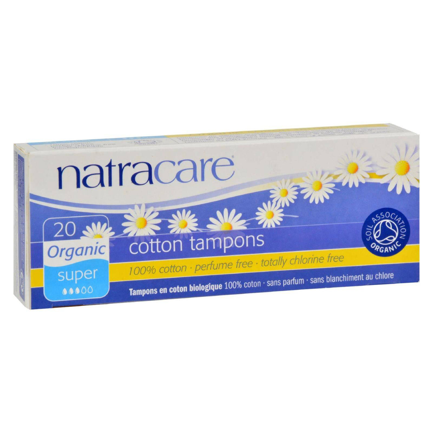 Natracare 100% Organic Cotton Tampons Super - 20 Tampons | OnlyNaturals.us