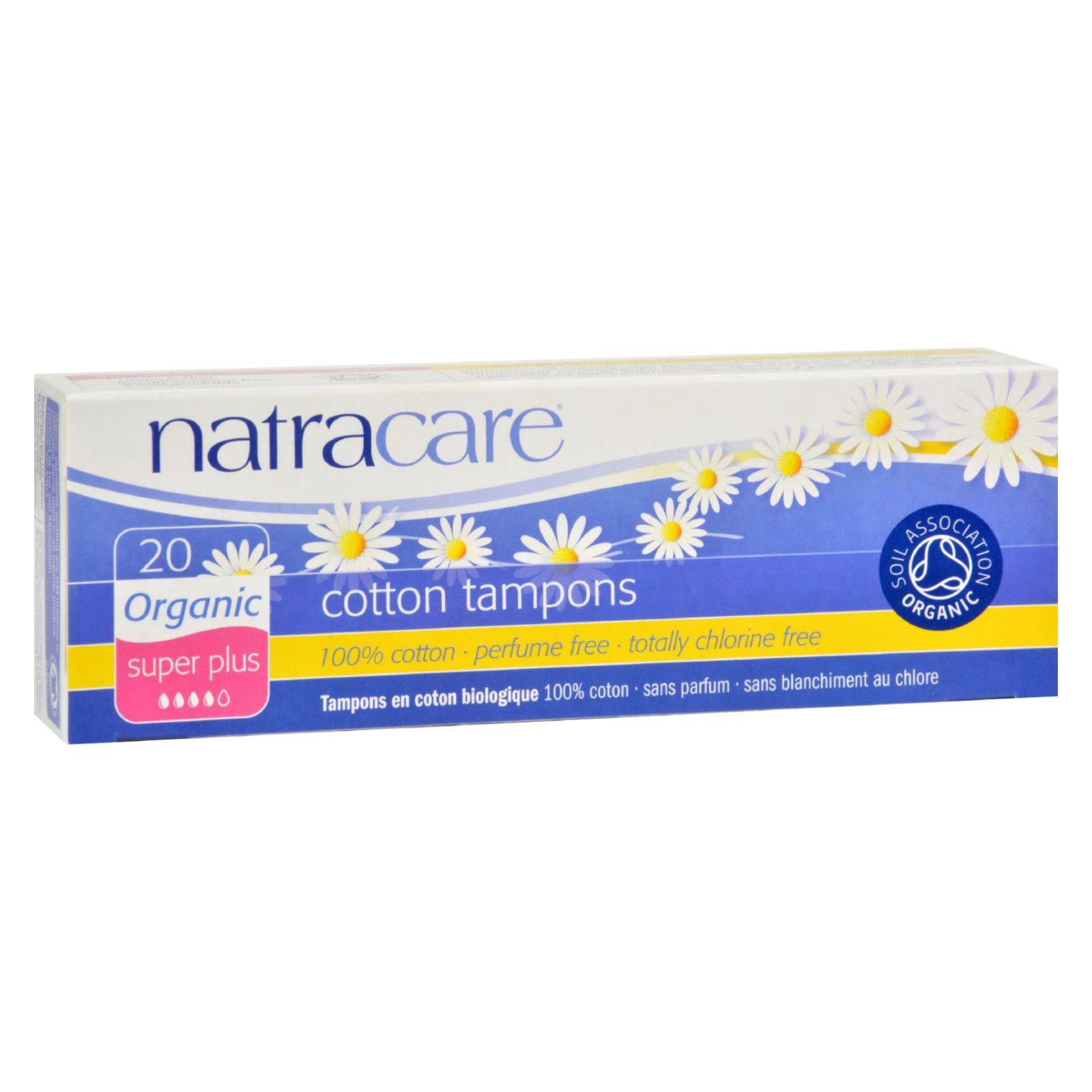 Buy Natracare 100% Organic Cotton Tampons - Super Plus - 20 Pack  at OnlyNaturals.us