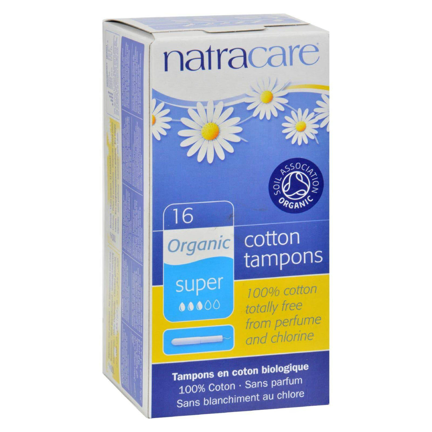 Natracare 100% Organic Cotton Tampons Super W-applicator - 16 Tampons | OnlyNaturals.us