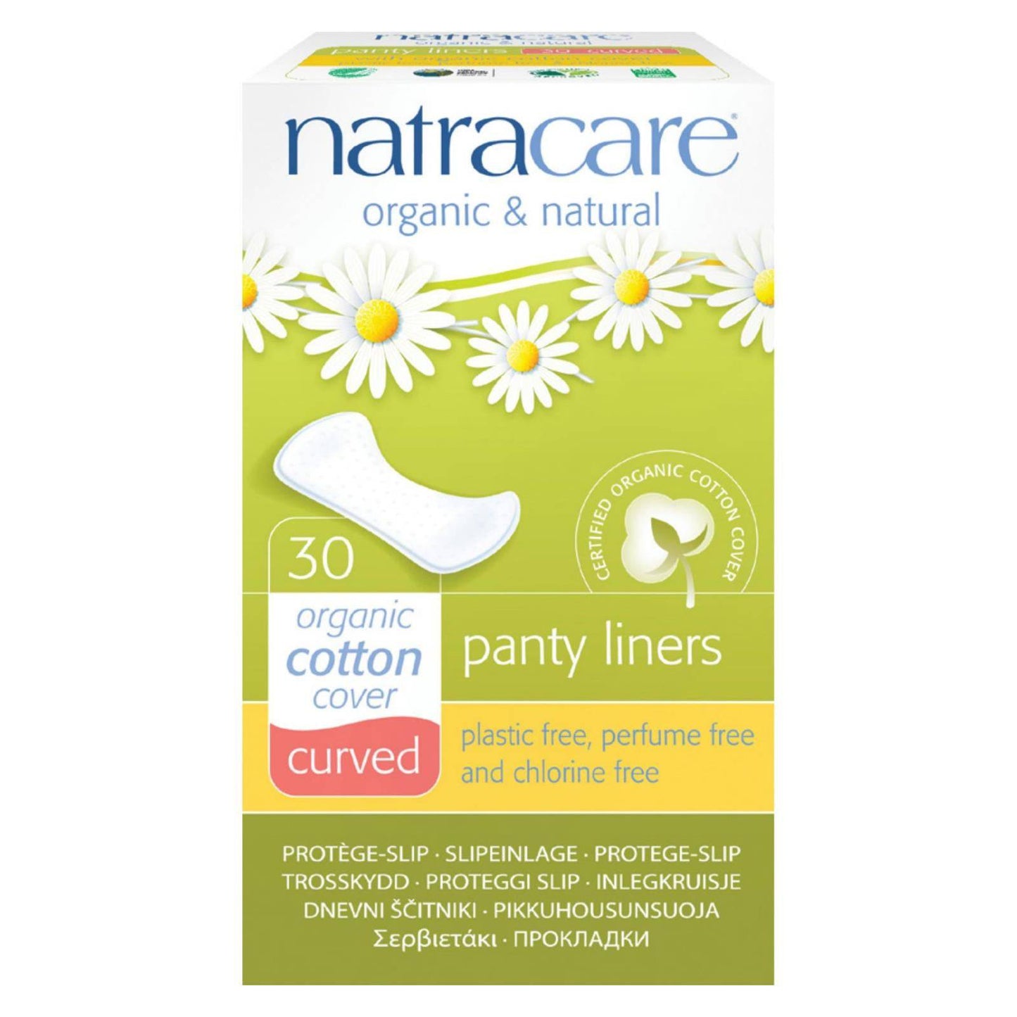 Buy Natracare Natural Curved Panty Liners - 30 Pack  at OnlyNaturals.us