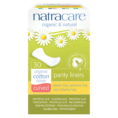 Buy Natracare Natural Curved Panty Liners - 30 Pack  at OnlyNaturals.us