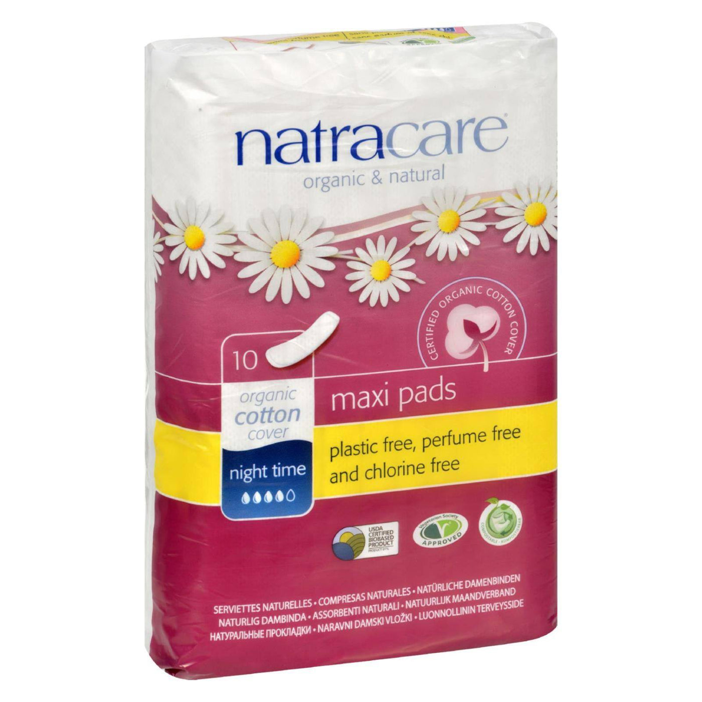 Buy Natracare Natural Night Time Pads - 10 Pack  at OnlyNaturals.us