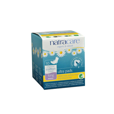 Buy Natracare Natural Uitra Pads W-wings - Long W-organic Cotton Cover - 10 Pack  at OnlyNaturals.us