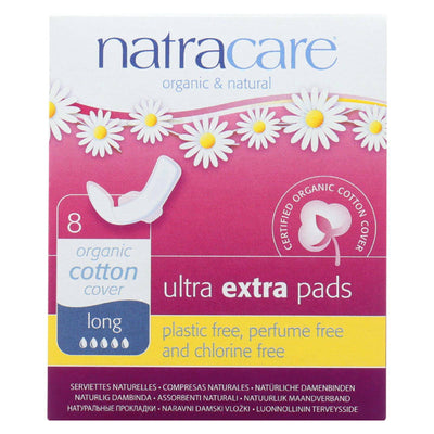 Buy Natracare  Ultra Extra Pads W-wings - Long - 8 Count  at OnlyNaturals.us