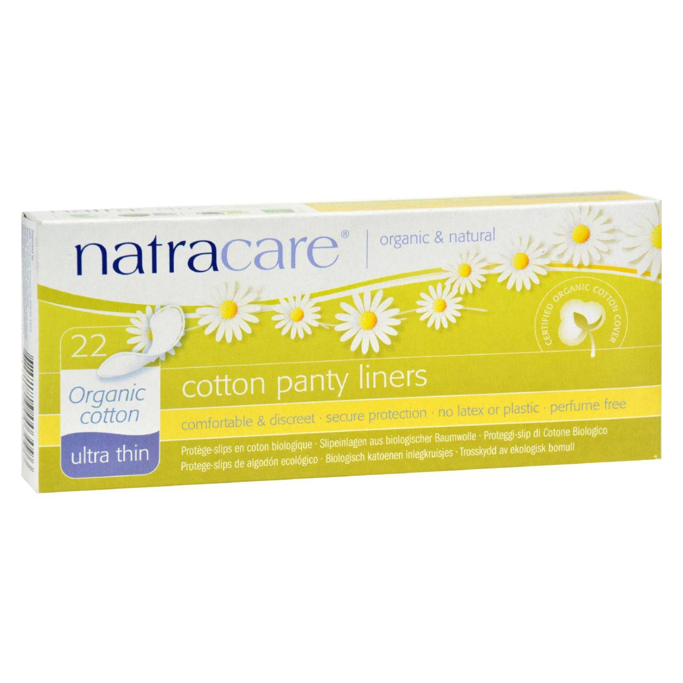Buy Natracare Ultra Thin Organic Cotton Panty Liners - 22 Pack  at OnlyNaturals.us