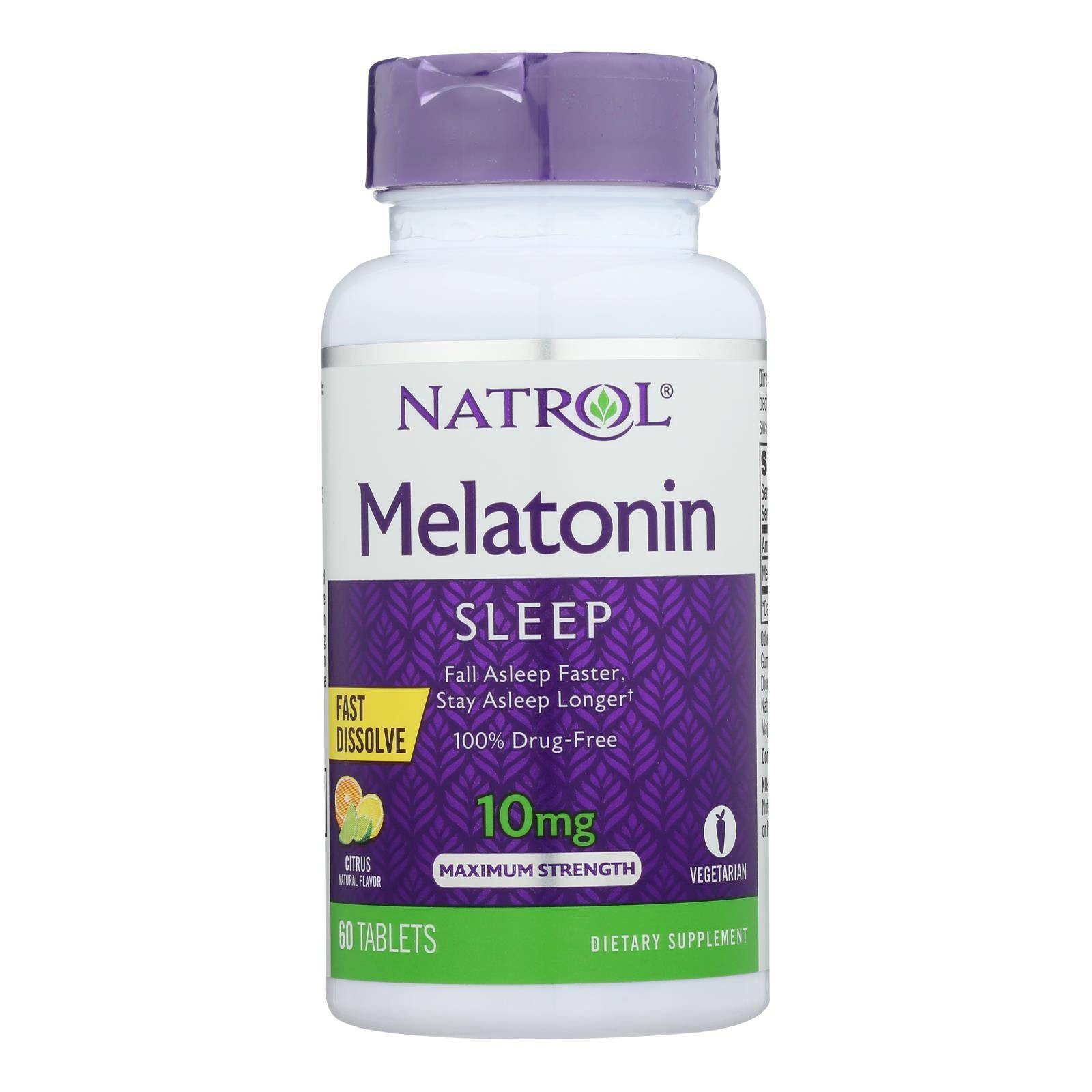 Natrol - Melatonin 10mg F-d Citrus - 1 Each - 60 Tab | OnlyNaturals.us