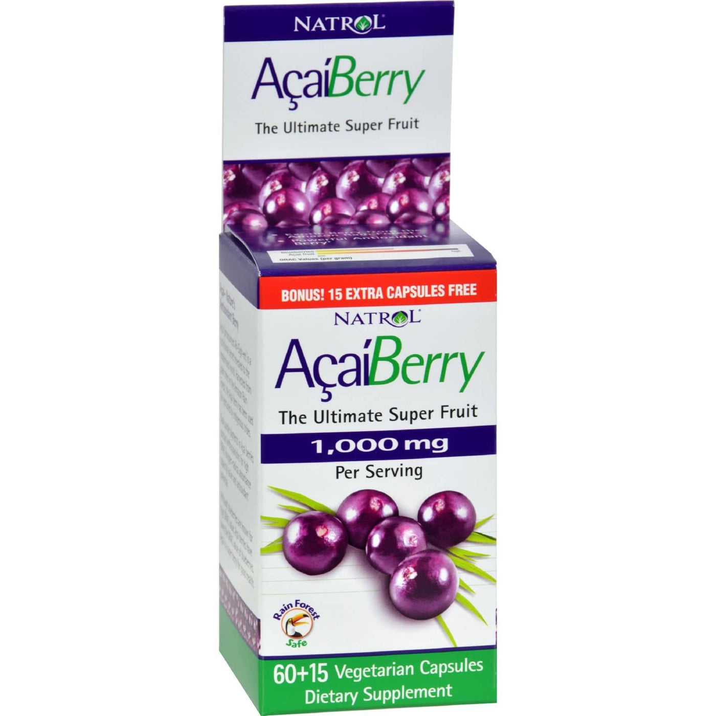 Buy Natrol Acaiberry - 1000 Mg - 75 Vegetarian Capsules  at OnlyNaturals.us