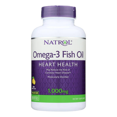 Buy Natrol Omega-3 Fish Oil Lemon - 1000 Mg - 150 Softgels  at OnlyNaturals.us