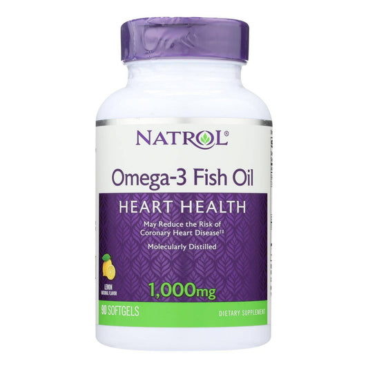 Buy Natrol Omega-3 Fish Oil Lemon - 1000 Mg - 90 Softgels  at OnlyNaturals.us