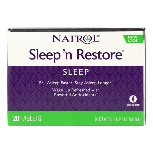Buy Natrol Sleep 'n Restore - 20 Tablets  at OnlyNaturals.us