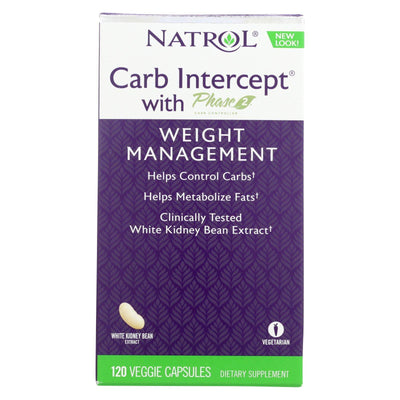 Buy Natrol White Kidney Bean Carb Intercept - 120 Capsules  at OnlyNaturals.us