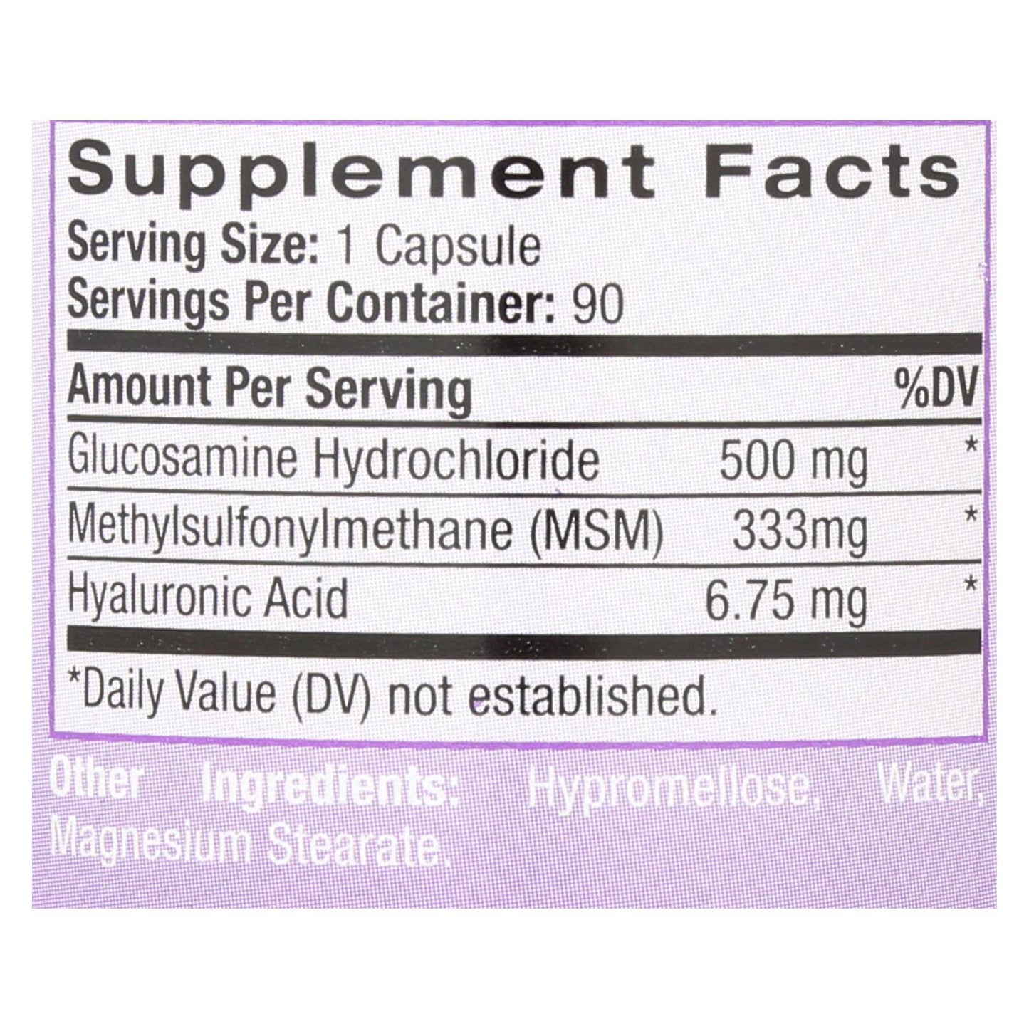 Buy Natrol Vegetarian Hyaluronic Acid Msm And Glucosamine - 90 Capsules  at OnlyNaturals.us