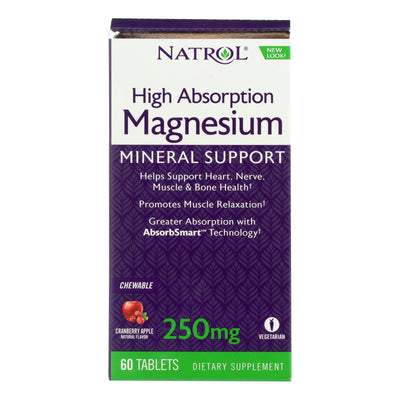 Natrol Magnesium - High Absorption - 60 Tablets | OnlyNaturals.us