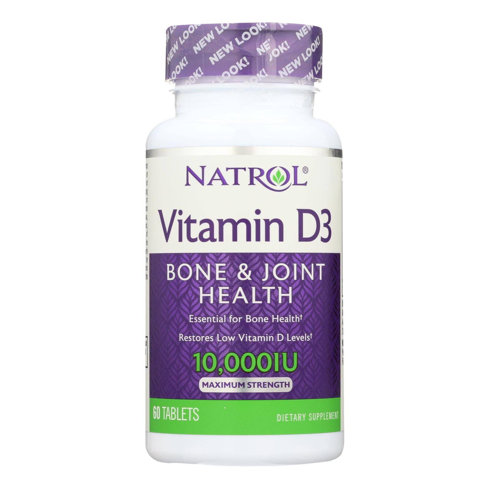 Buy Natrol Vitamin D3 - 10000 Iu - 60 Tablets  at OnlyNaturals.us