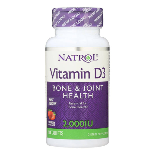 Buy Natrol Vitamin D3 Wild Cherry - 2000 Iu - 90 Mini Tablets  at OnlyNaturals.us