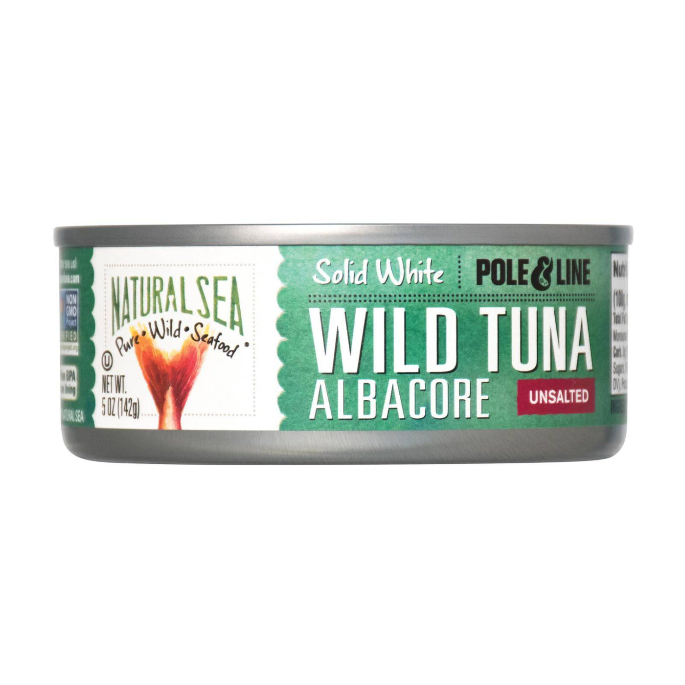 Natural Sea Wild Albacore Tuna, Unsalted, Solid White - Case Of 12 - 5 Oz | OnlyNaturals.us
