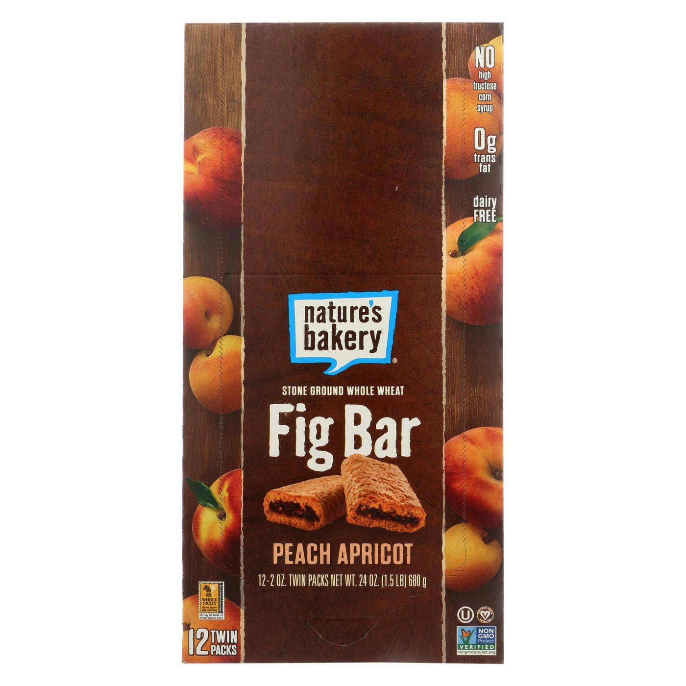 Buy Nature's Bakery Stone Ground Whole Wheat Fig Bar - Peach Apricot - 2 Oz - Case Of 12  at OnlyNaturals.us