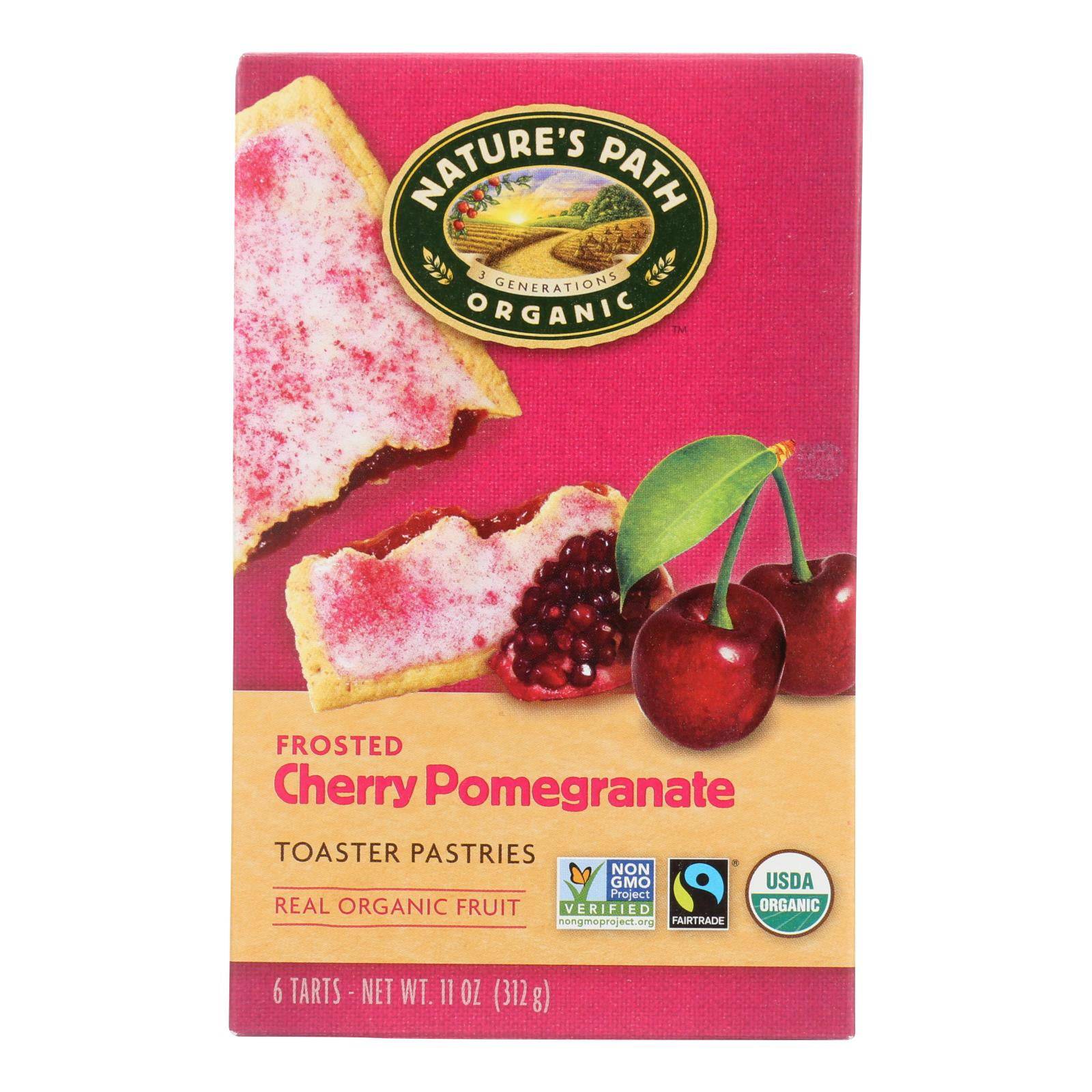 Nature's Path Organic Frosted Toaster Pastries - Cherry Pomegranate - Case Of 12 - 11 Oz. | OnlyNaturals.us