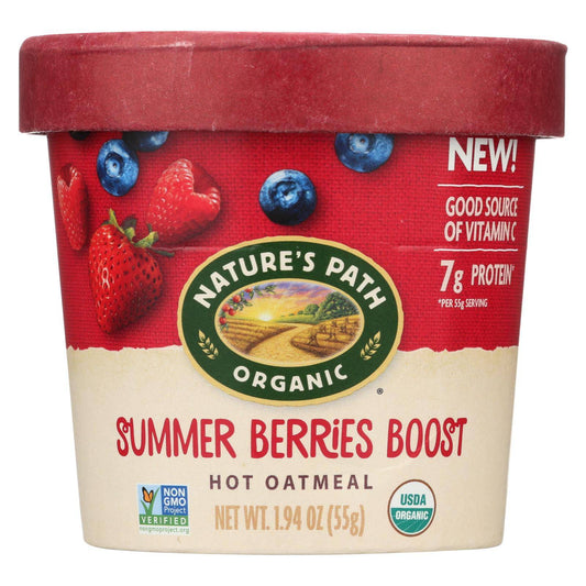 Buy Nature's Path Organic Hot Oatmeal -summer Berries Boost - Case Of 12 - 1.94 Oz  at OnlyNaturals.us