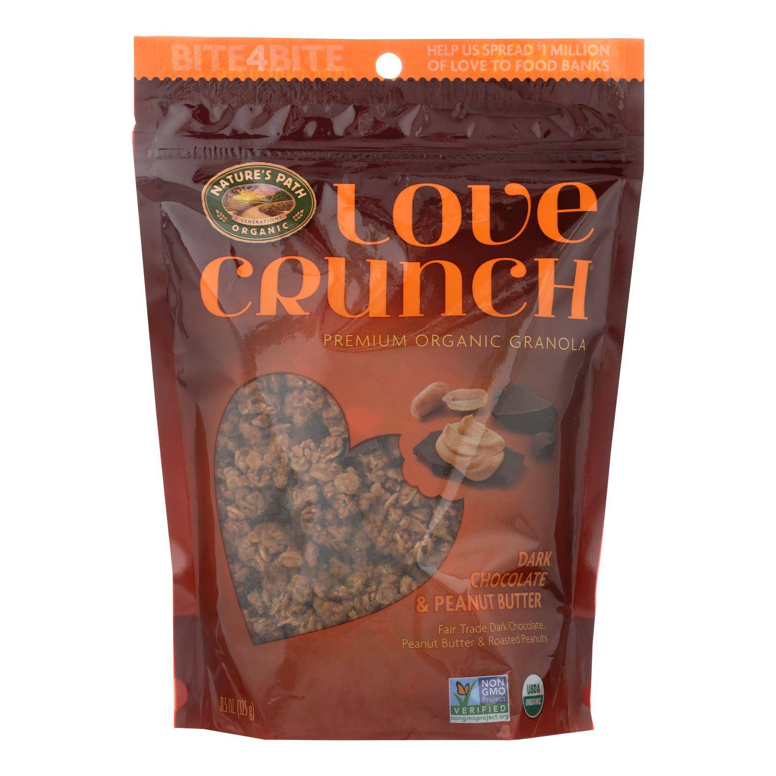 Buy Nature's Path Organic Love Crunch Granola - Dark Chocolate And Peanut Butter - Case Of 6 - 11.5 Oz.  at OnlyNaturals.us