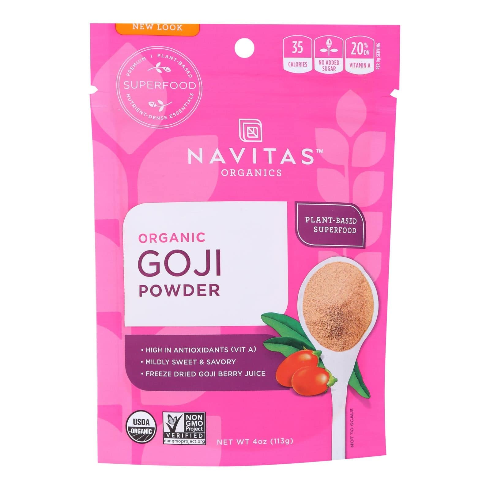 Navitas Naturals Goji Berry Powder - Organic - Freeze-dried - 4 Oz - Case Of 12 | OnlyNaturals.us