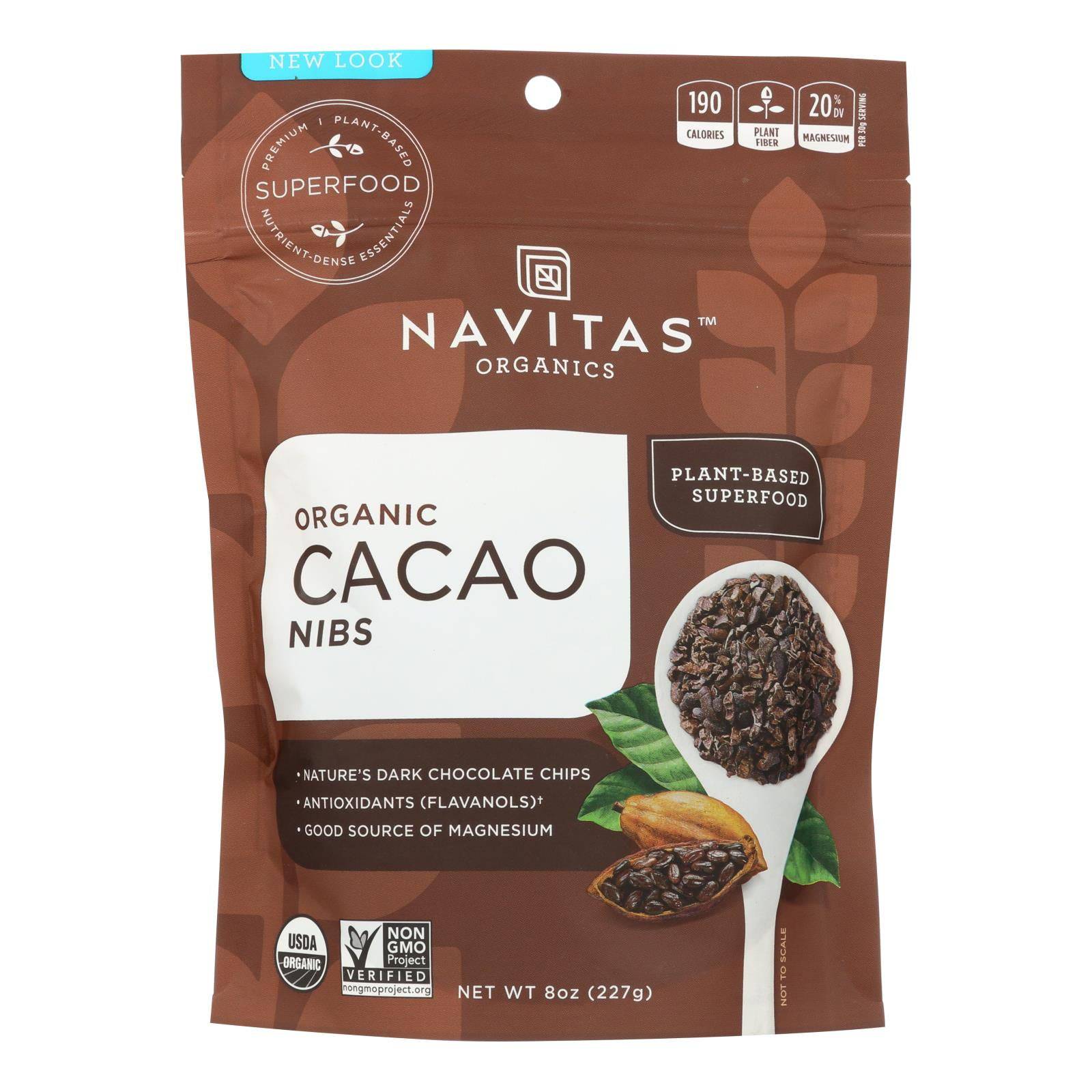 Navitas Naturals Cacao Nibs - Organic - Raw - 8 Oz - Case Of 12 | OnlyNaturals.us