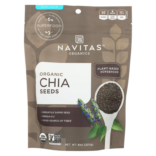 Navitas Naturals Chia Seeds - Organic - Raw - 8 Oz - Case Of 12 | OnlyNaturals.us