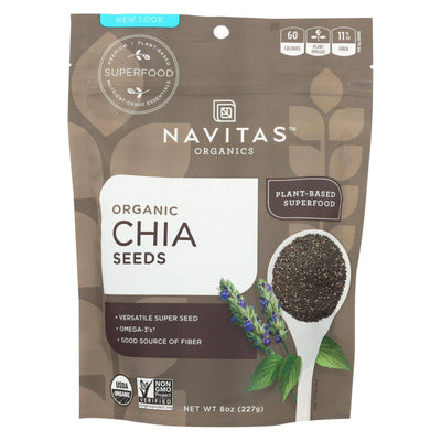 Navitas Naturals Chia Seeds - Organic - Raw - 8 Oz - Case Of 12 | OnlyNaturals.us