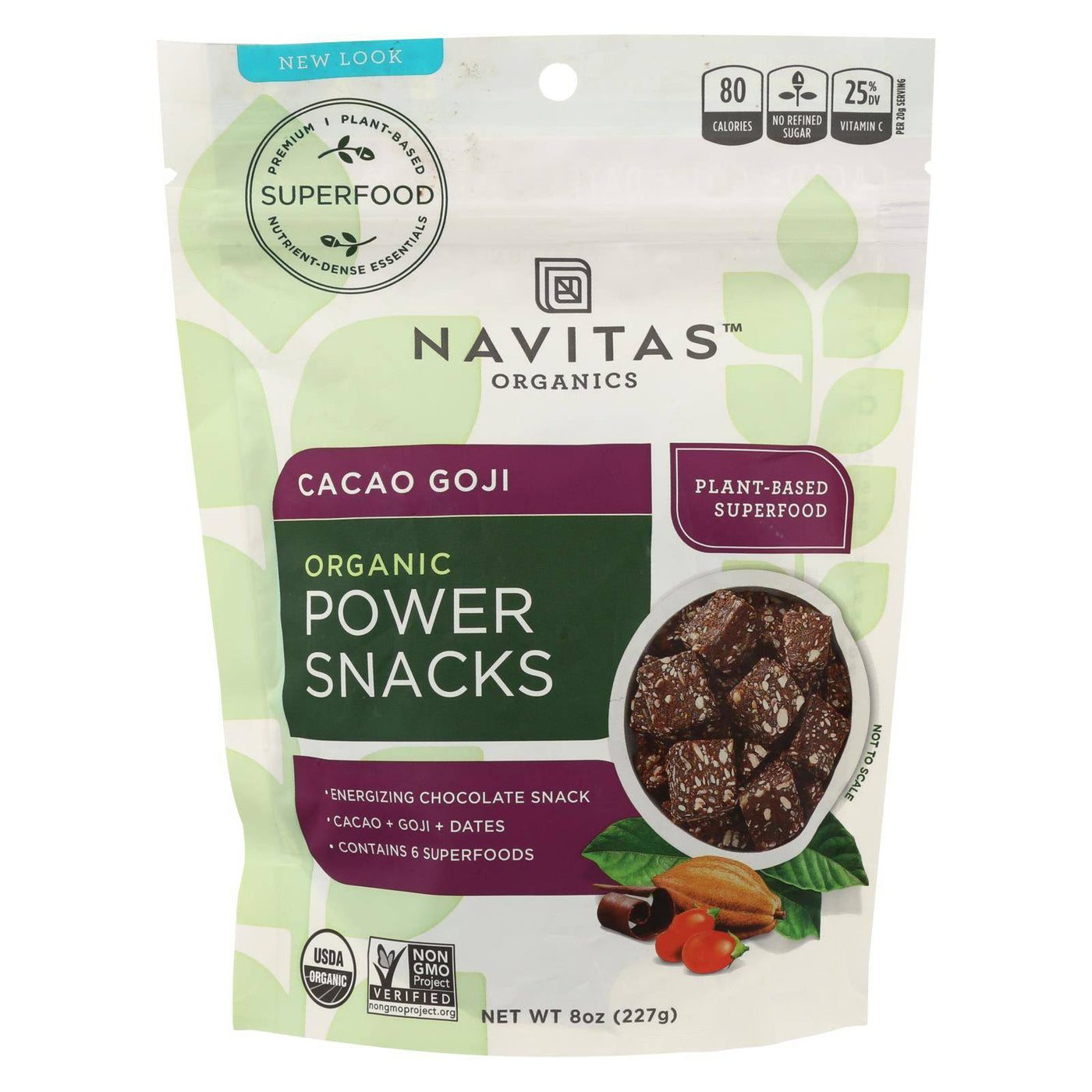 Navitas Naturals Snacks - Organic - Power - Cacao Goji - 8 Oz - Case Of 12 | OnlyNaturals.us