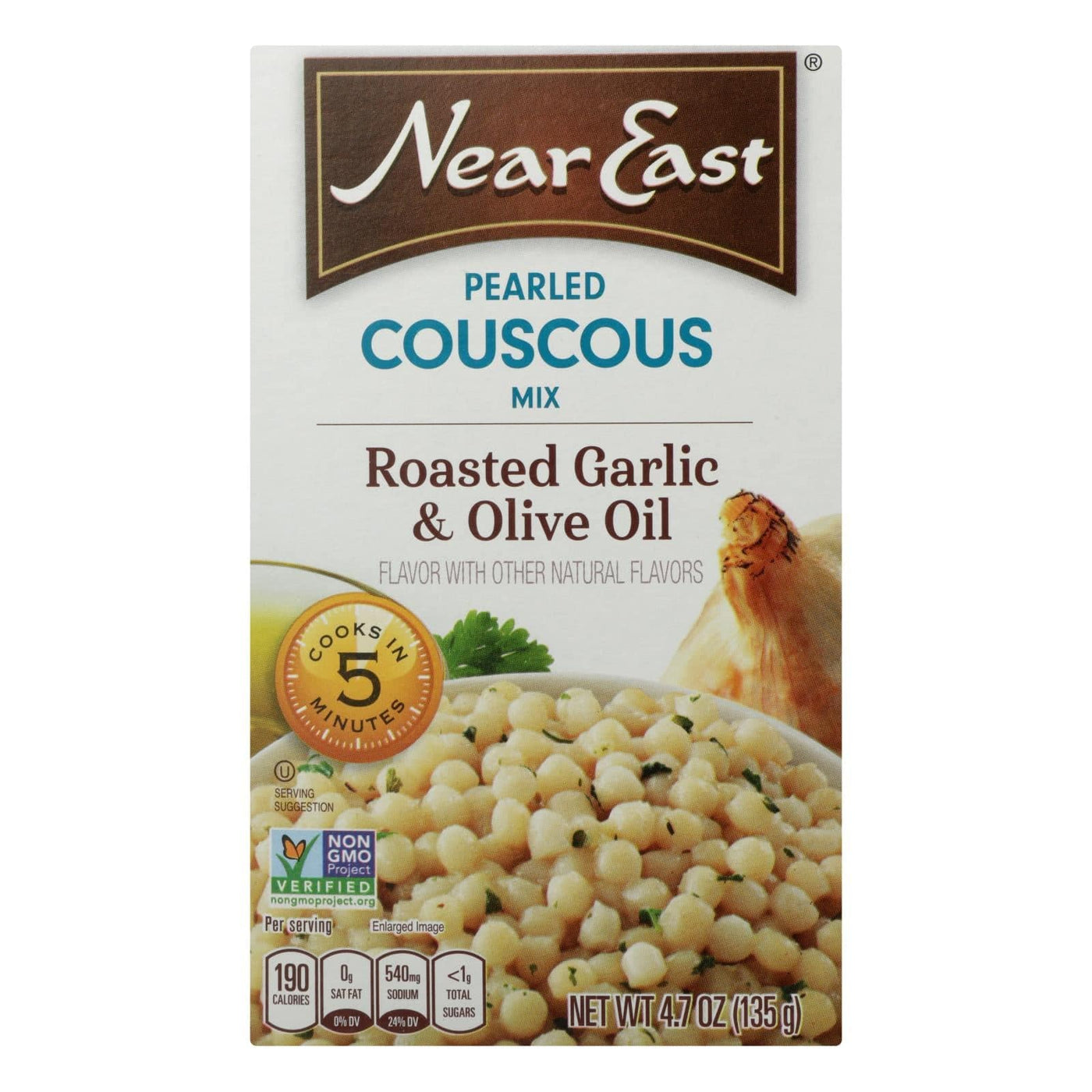 Near East Couscous - Garlic And Olive Oil - Case Of 12 - 4.7 Oz. | OnlyNaturals.us