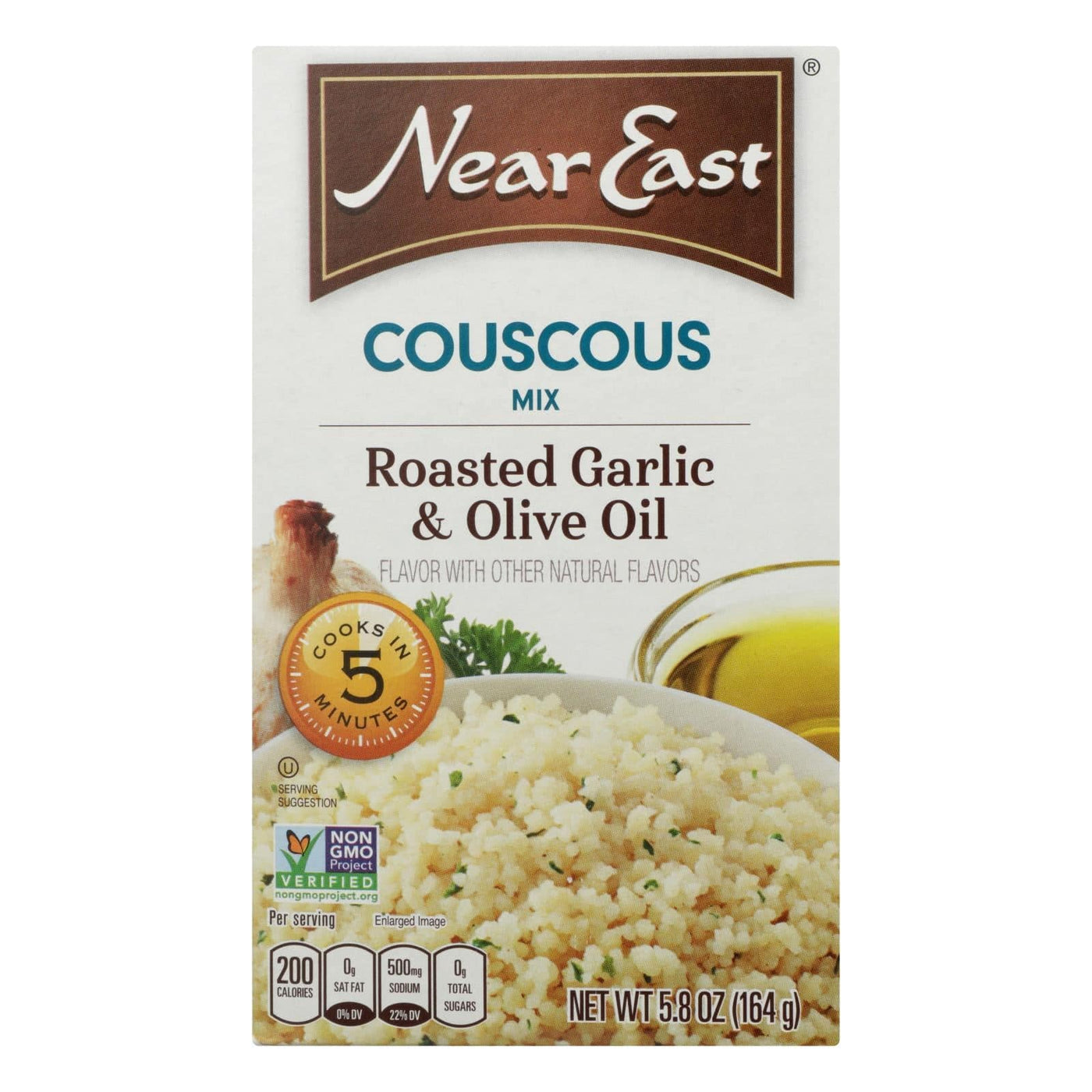 Near East Couscous Roasted - Olive Oil And Garlic - Case Of 12 - 5.8 Oz. | OnlyNaturals.us