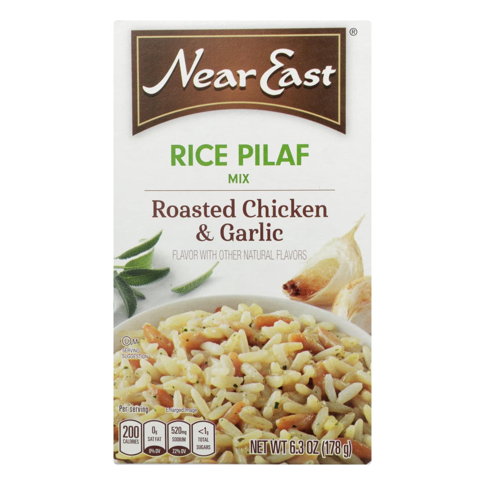 Buy Near East Rice Pilaf Mix - Chicken And Garlic - Case Of 12 - 6.3 Oz.  at OnlyNaturals.us