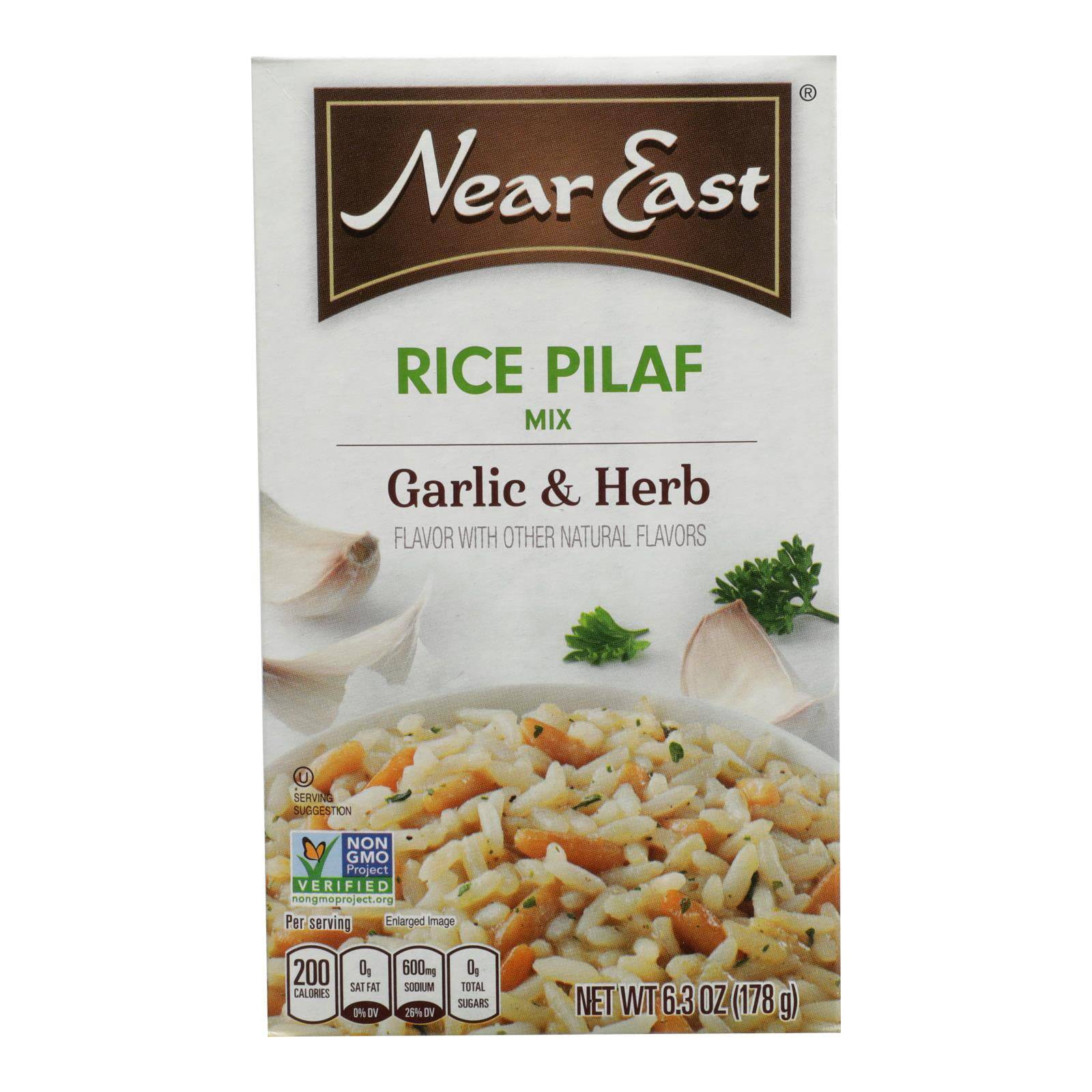 Buy Near East Rice Pilafs - Garlic And Herb - Case Of 12 - 6.3 Oz.  at OnlyNaturals.us