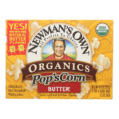 Buy Newman's Own Organics Butter - Popcorn - Case Of 12 - 3.3 Oz.  at OnlyNaturals.us