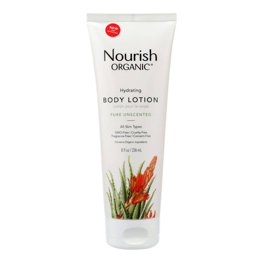 Nourish Organic Body Lotion Pure Unscented - 8 Fl Oz | OnlyNaturals.us