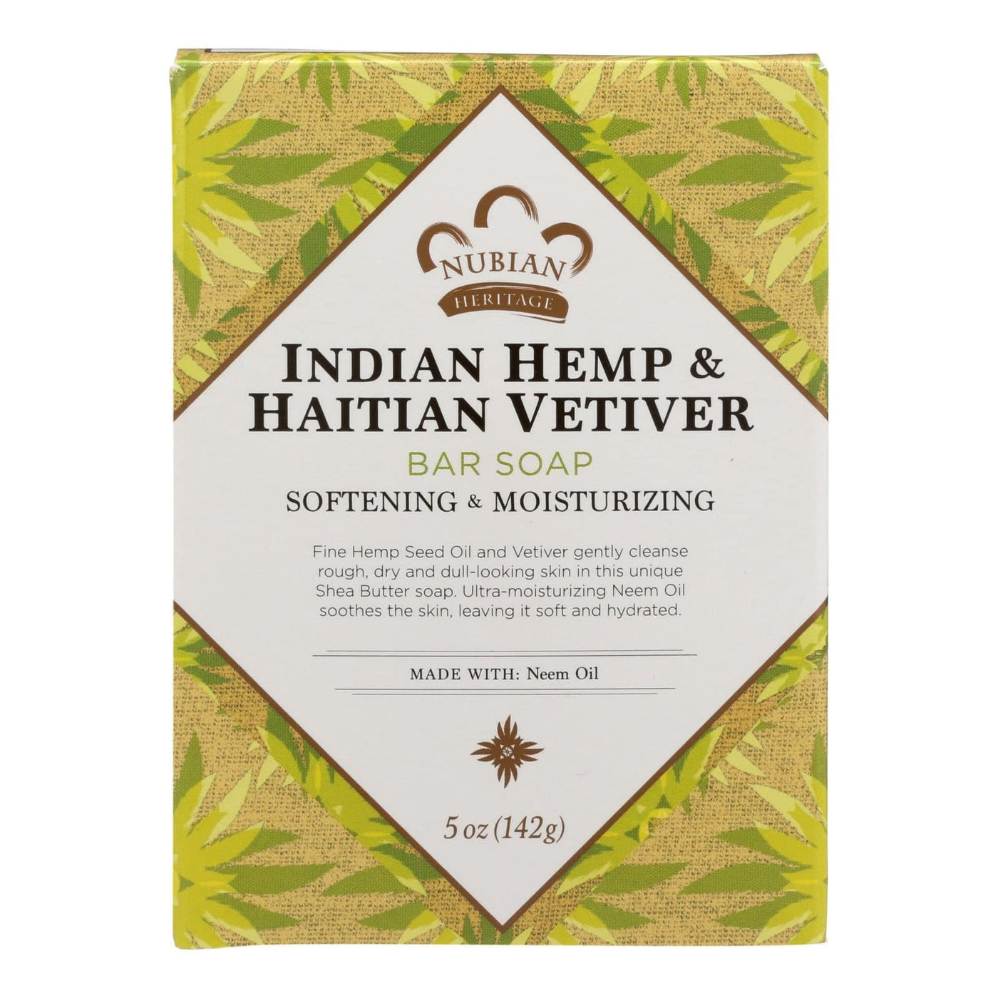 Buy Nubian Heritage Bar Soap Indian Hemp And Haitian Vetiver - 5 Oz  at OnlyNaturals.us