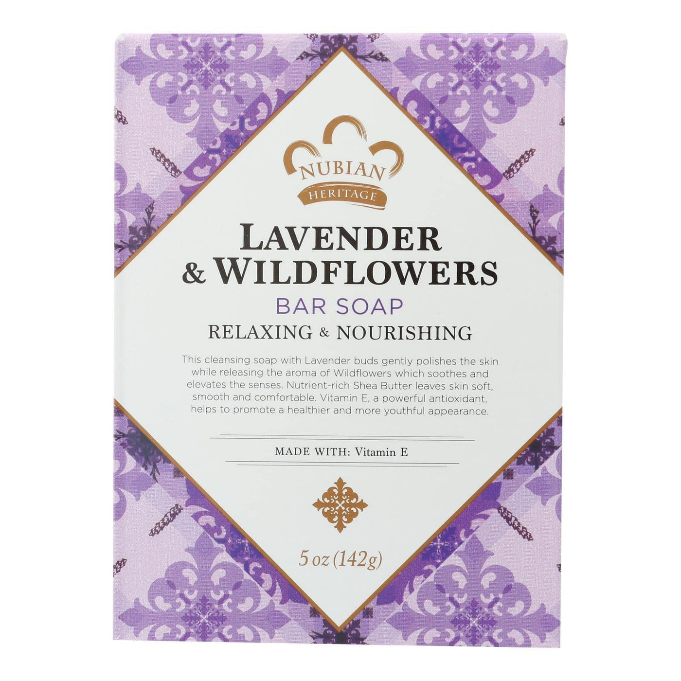 Buy Nubian Heritage Bar Soap Lavender And Wildflowers - 5 Oz  at OnlyNaturals.us