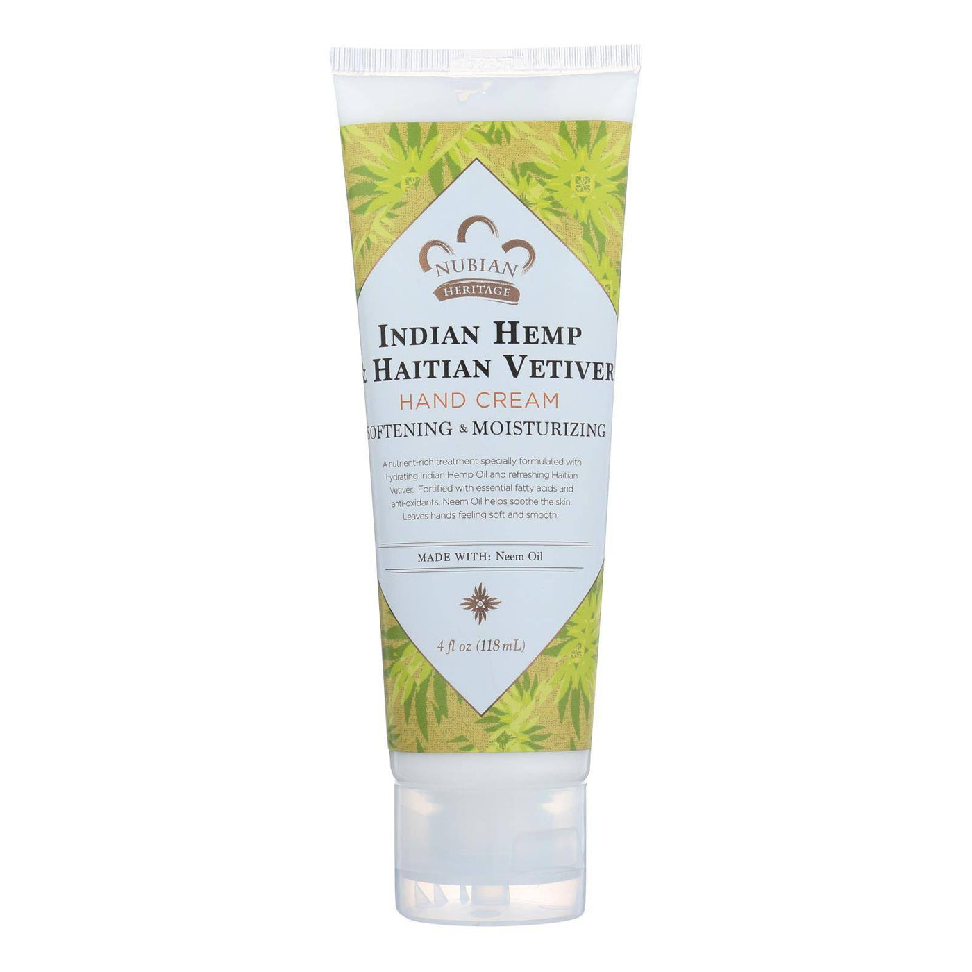 Buy Nubian Heritage Hand Cream Indian Hemp And Haitian Vetiver - 4 Oz  at OnlyNaturals.us