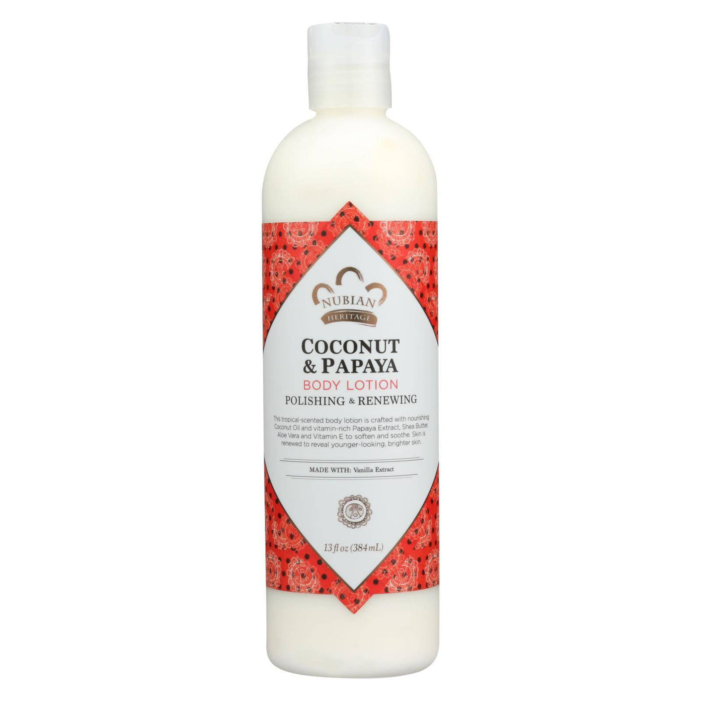 Nubian Heritage Lotion - Coconut And Papaya - 13 Oz | OnlyNaturals.us