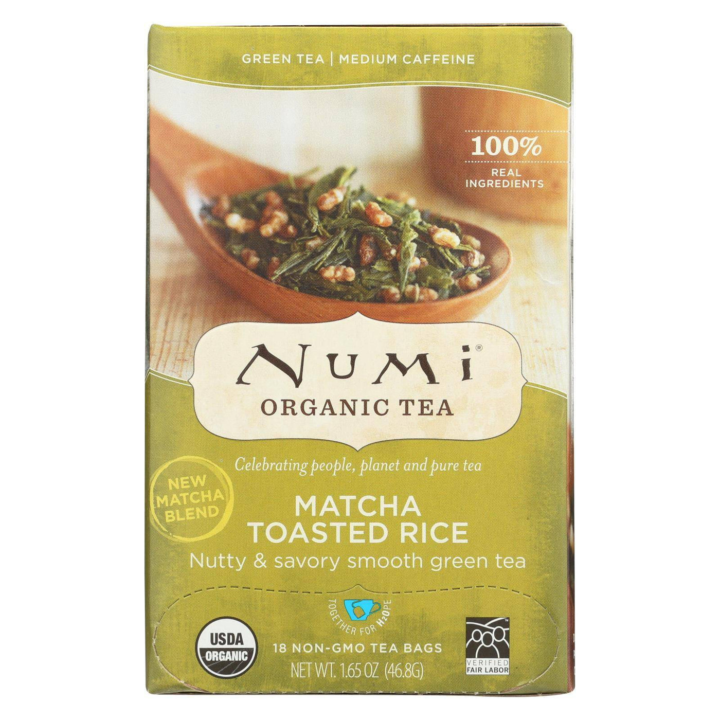 Numi Tea Toasted Rice Green Tea - Organic - Case Of 6 - 18 Bags | OnlyNaturals.us