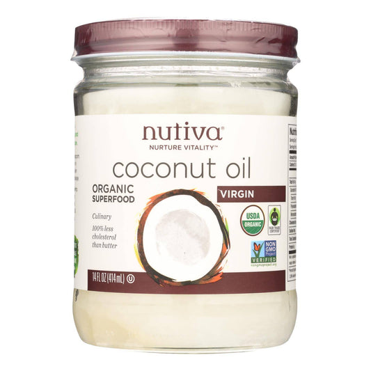 Buy Nutiva Coconut Oil - Organic - Superfood - Virgin - Unrefined - 14 Oz - Case Of 6  at OnlyNaturals.us