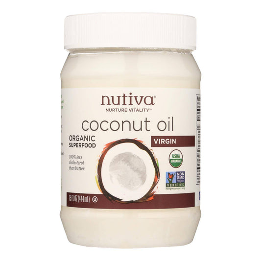 Nutiva Virgin Coconut Oil Organic - 15 Fl Oz | OnlyNaturals.us