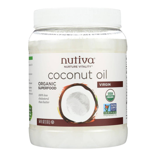 Nutiva Virgin Coconut Oil Organic - 54 Fl Oz | OnlyNaturals.us